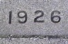 Photo - Sidewalk date stamp 1926 CLICK FOR A LARGER VIEW(1765 bytes)