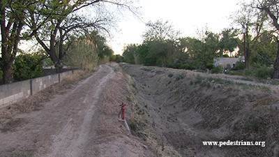 Las Cruces irregation canal trail.